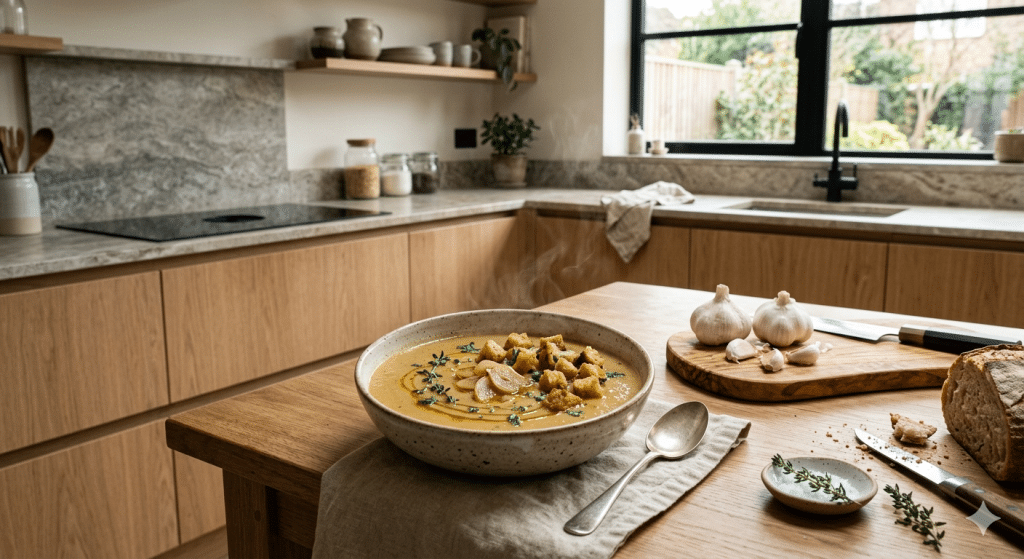 soupe à l'ail de grand mère