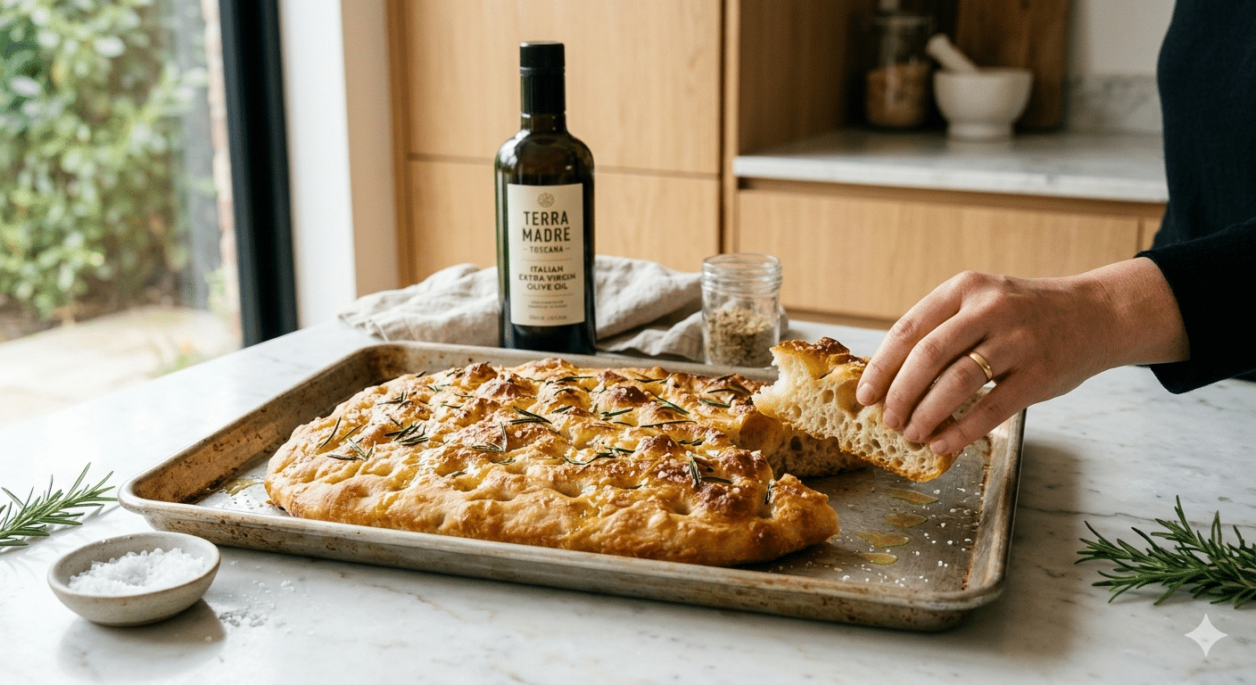 recette focaccia cyril lignac